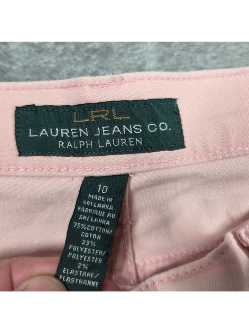 Lauren Ralph Lauren Jeans Womens 10 Washed Pink Ombre Modern Skinny Preppy NEW - Picture 2 of 10